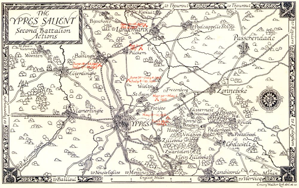 The Ypres Salient. Second Battalion Actions