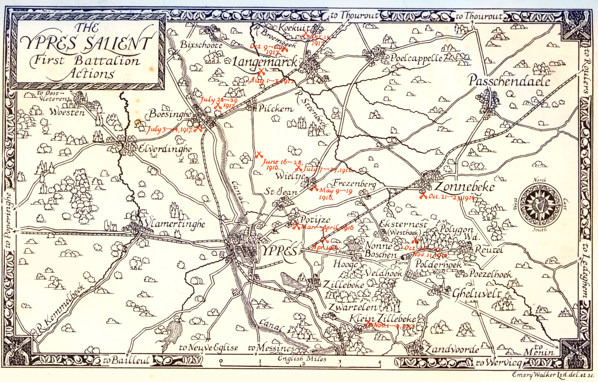 The Ypres Salient. First Battalion Actions